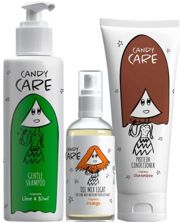 Pachet Candy Care cu sampon, balsam si ulei