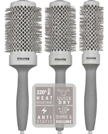 Set de 3 perii ceramice rotunde Secret Shine Pro